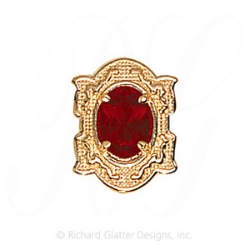 GS495 G - 14 Karat Gold Garnet Slide 